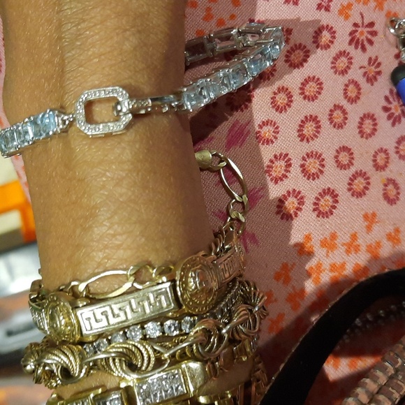 NIB AUTHENTIC GENUINE SOLID STERLING SILVER BLUE TOPAZ NOV BIRTHSTONE BRACELET - Picture 1 of 12